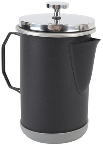 Brrnoo Franz sische Presse Kaffeemaschine 1000ml 304 Edelstahl Handgebr hte Kaffee Teekanne Tragbar Leicht f r Campingreisen Einfach zu Reinigen
