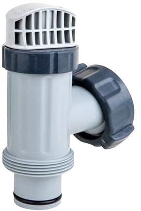 Raccord de tuyau de piscine - Pièce de rechange - Accessoire de piscine - Pour pompe filtrante Intex 28635EG 28633EG - Vanne d'arrêt pour piscine hors sol et pompe de filtration de piscine (1 pièce)