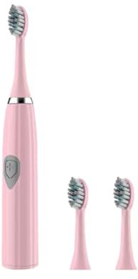 Electric Toothbrush for Adults Soft Dupont Bristle Portable Battery Endurance IPX7 Waterproof Intelligent Effective Oral Care (Lovely Pink, Regular)