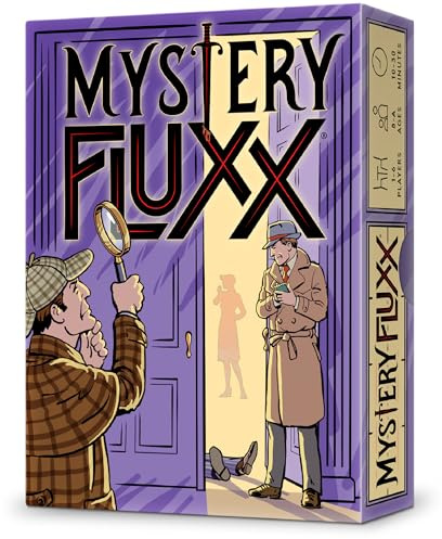 Looney Labs Mystery Fluxx – Card Game – Whodunit Theme – 1–6 Players | 10–30 Minutes | Ages 8+ – English