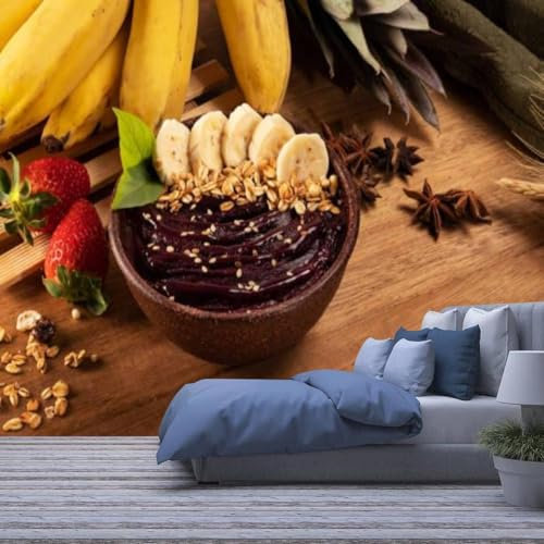 3D Wandbild Selbstklebende Fototapete Früchte Auf Holztisch Kinderzimmer Bar Büro Wohnzimmer Restaurant Bekleidungsgeschäft Flur Hotel Wand Wandkunst Wandposter Abziehen Und Auf-333805219348