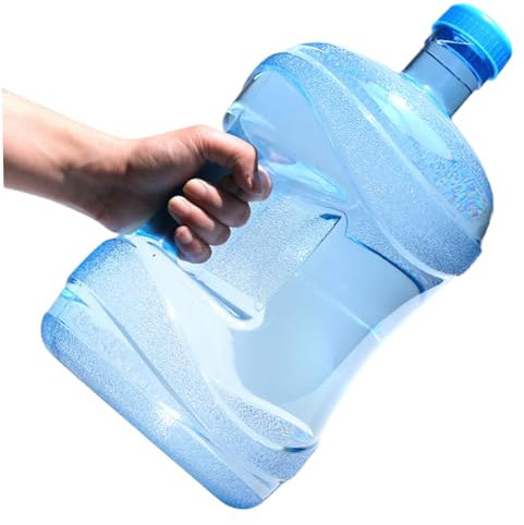 Pesoncarl Botella de dispensador de Agua Jarra de Agua de 5 litros con Mango contenedor de Servicio Pesado con Tornillo de Tornillo Tanque Transparente Sellado de pc.