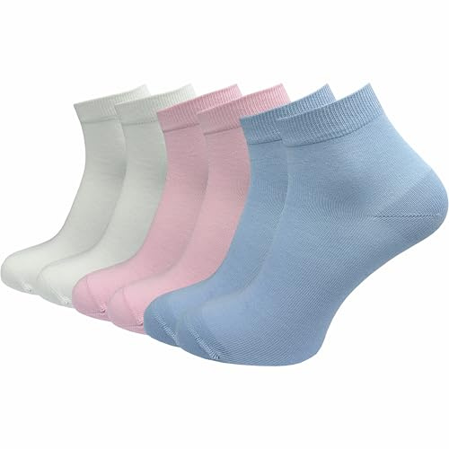 GAWILO Damen Quarter Socken aus 100% reiner Baumwolle (6 Paar | 10 Paar) | Füßlinge ohne drückende Naht über den Zehen