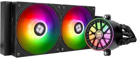 TR-Thermalright AQUA ELITE 240 V6 ARGB - Radiatore CPU liquido, 240mm Raffreddamento Aio, doppia ventola PWM ARGB, per AM4/AM5, Intel LGA1851/1700/115x/1200 (Nero)