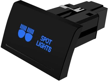 Schalter 12 V blauer Druckknopfschalter, Ersatz für das Armaturenbrett, passend für VW AMAROK 2010–2016, Modelle mit Kabelanschluss(SPOT LIGHTS)
