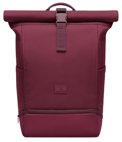 Johnny Urban Rucksack Damen & Herren Rot - Allen Medium - Rolltop Mit Laptopfach für Uni Fahrrad Business - 15L - Wasserabweisend