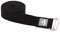 Bodhi Yogagurt | ASANA Belt aus 100% Baumwolle | Praktisches Yoga-Zubehör zur Dehnung | Yoga-Gurt mit Schiebeschnalle aus Metall | Anfänger & Fortgeschrittene | 250 x 3,8 cm (schwarz)