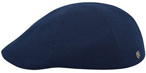 Sterkowski Rusty Gatsby Cap Herren | Wolle Schiebermützen Für Herren | Schirmmütze Herren Winter Flatcap Herren Newsboy Cap Herren Herren Kappe Winter Schlägermütze Herren 57 cm Marineblau
