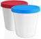 LIN Bacs à Glace avec Couvercle, 2 pièces - Pot à Glace de 1L rond et réutilisable pour les crèmes glacées fait-maison, vos sorbets, yogourts. Sans BPA - Passe au lave-vaisselle et au congélateur