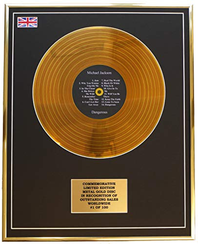 Michael Jackson – Gefährliche Metall-Gold-Schallplatten-Display