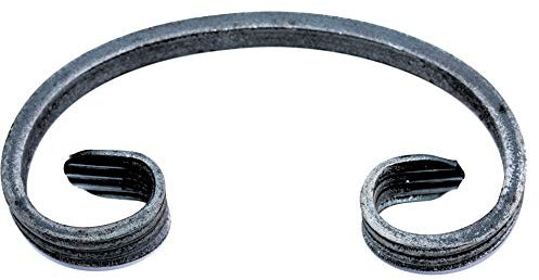 UHRIG C Schnörkel Bogen, Eisen Schnecke aus 12x6mm Flachstahl geschmiedet, Schmiedeeisen Zierelement für Geländer, Zaun uvm. 150 x 75 mm
