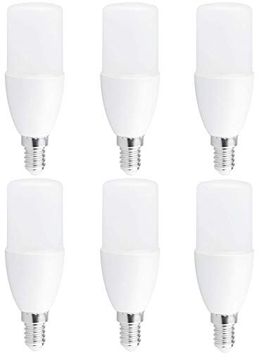 NCC-Licht 6 x LED Leuchtmittel Röhre Stick T37 8W ~ 60W E14 matt 850lm kaltweiß 6500K Tageslicht
