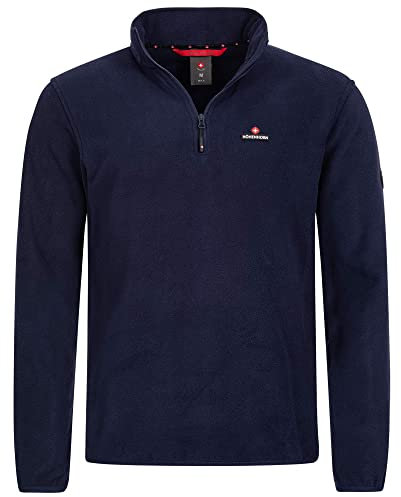 Höhenhorn Skyja - Felpa in pile da uomo con mezza zip, Blu scuro, L