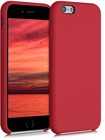 kwmobile Case Compatible with Apple iPhone 6 / 6S Case - TPU Silicone Phone Cover with Soft Finish - Classic Red