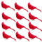 KHBNHJ Red Cardinals Ornamente, 12 Stück künstliche rote Kardinalvögel mit Clip für Dekoration, Kardinal-Clip auf Weihnachtsbaumschmuck, A1