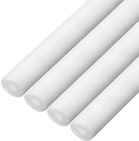 sourcing map Lot de 4 housses d'isolation pour tuyau en mousse - 1 m x 1 cm x 3 cm - Blanc
