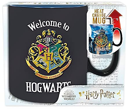Harry Potter - Tasse - Hogwarts - Kaffeebecher - Waiting for Letter - Thermoeffekt Mug Schloss - 460 ml - Geschenkbox