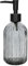 Topsky 400 ml Glas Seifenspender，für Küche，Badezimmer，Pumpe aus Schwarzes Glas und Plastik，für Geschirrspülmittel，Flüssigseifen (Grau)