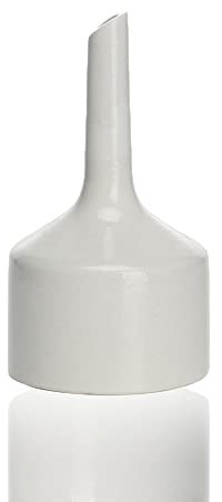 2 piezas de embudo Buchner, científica de porcelana de porcelana química plástica embudo líquido sólido para laboratorio, vertido en miniatura, cromatografía cualitativa 80 mm