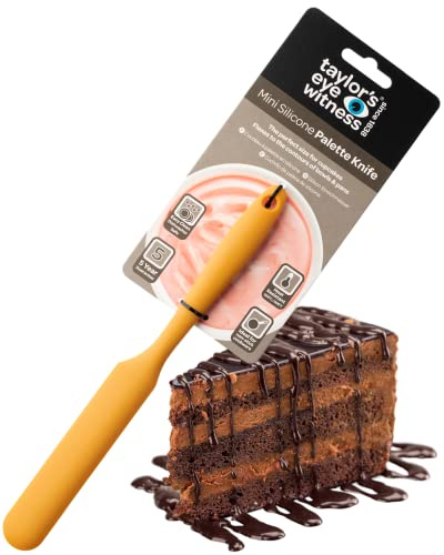 Taylors Eye Witness Mini Silicone Mustard Palette Knife - Dishwasher Safe. Flexible & Perfect Size for Icing Cupcakes, Buns & Pastries. Odour, Stain & Heat Resistant (260°C/500°F). 5 Year Guarantee.