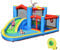 GOPLUS Aufblasbare Hüpfburg mit Rutsche, Sprungbereich, Bällebad, Dartspiel, Basketballring, für Innen- und Außenbereiche, für 3 Kinder von 3 bis 12 Jahren, 410x310x191 cm (Meer, Mit Gebläse)