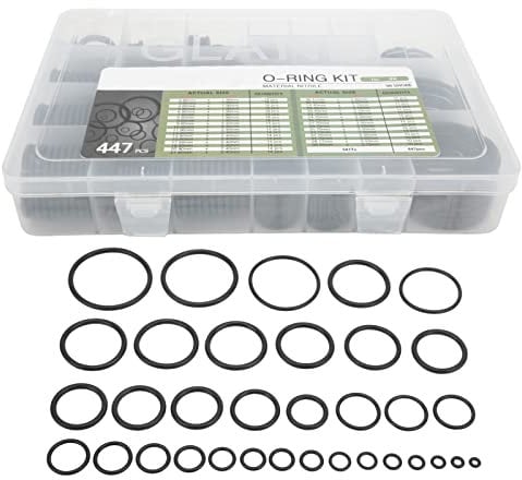 Dichtungsreparatursatz, 447-teiliges O-Ring-Dichtungssortiment, Klimaanlagen-Unterlegscheiben, Ersatzzubehör, Passend für Kobelco-Bagger
