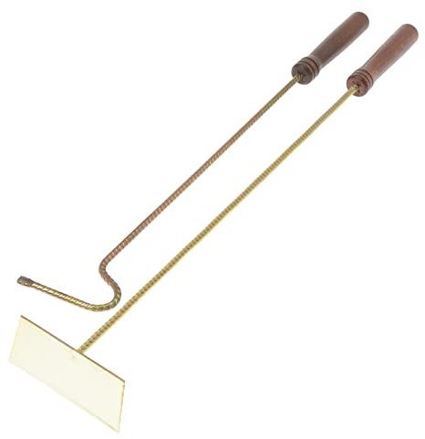 Aqbau® Kaminbesteck Set 2tlg. Mit Schürhaken und Aschekratzer Verzinkt Kaminzubehör Modern | Kamin Besteck | Kaminwerkzeug