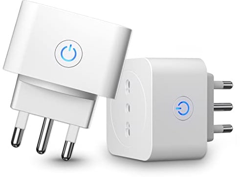 Presa Wifi Italiana 16A 3680W, Monitoraggio energetico Intelligente Smart Presa, Protezione Sovraccarico, Timer e Regolazione del Programma, Compatibile con Alexa & Google Home, 2 Pezzi