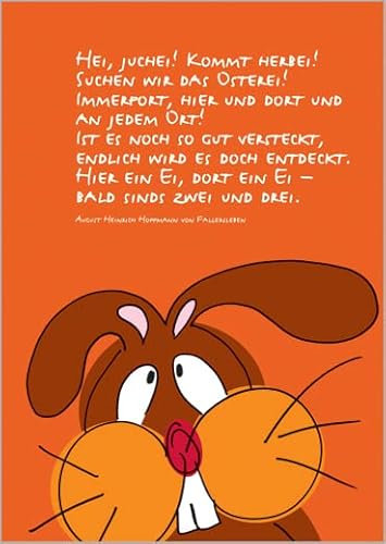 Kartenkaufrausch Helga Bühler Im 5er Set: Fröhliche Osterkarte mit Comic Osterhasen und nettem Spruch • hochwertige Glückwunschkarten mit Umschlägen zu Ostern, Ostergrüße, Osterkarten