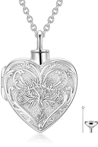 SOULMEET Urnen-Halskette für Asche, vergoldet, 9 K, 14 K, 18 K Echtgold, Urnen-Halskette für Asche, Damen und Herren, schätzen Sie Erinnerungen Schmuck, um jemanden in Ihrer Nähe zu halten