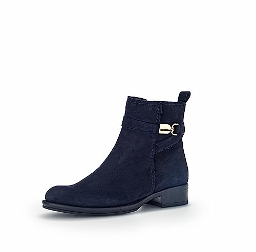 Gabor Damen Biker Boots, Frauen Stiefeletten,Wechselfußbett,uebergangsschuhe,uebergangsstiefel,flach,Stiefel,Atlantik (Gold),38.5 EU / 5.5 UK