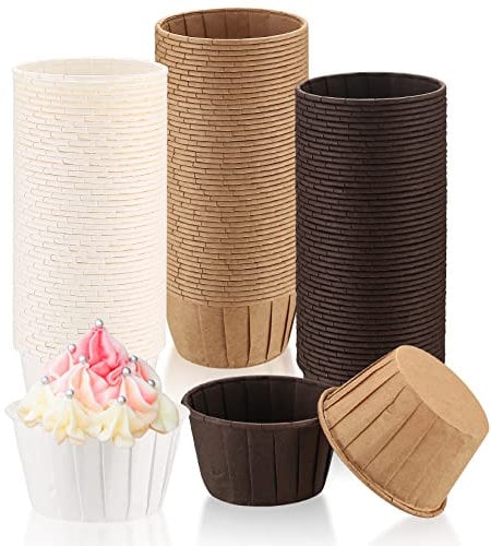 150 Stk Papier Muffinförmchen, Muffin Cupcake Formen, Backförmchen Muffinformen, Papierförmchen Fällen Liners Wrapper Papier für Dessert Hochzeit Halloween Geburtstag Party
