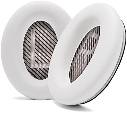 WC Wicked Cushions Extra Dicke Ersatzohrpolster für Bose QC45 (QuietComfort 45) Kopfhörer |White Smoke