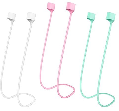 3PCS Cinghie Magnetiche Anti-Perso, Sport Earbud Lanyard Strap Morbido Silicone Anti-Perso Cinghie Compatibile con AirPods 3/2/1