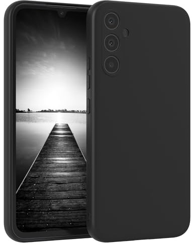 EAZY CASE - Silikonhülle für Galaxy A34 Hülle Silikon Case Schwarz weich stoßfeste Handyhülle Schutzhülle mit Kameraschutz Dünn Premium Schutz Cover TPU Phone Bumper in Mattschwarz