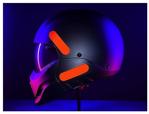 Whamhead Veloviz Reflective ROUNDED RED French France Traffic Law Motorcycle Helmet Stickers