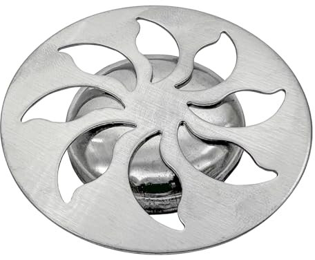 68 mm runder Duschablauf, Edelstahl, Bodenablauf für Dusche, Boden mit Schüssel, praktischer Duschablauf, Haarfänger, für Bad und Küche (2 Stück)