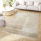 TAPISO Crystal Teppich Kurzflor Glänzend Beige Braun Weiß Streifen Geometrisch 3D Effekt Wohnzimmer Schlafzimmer Modern Design ÖKO-TEX 300 x 400 cm