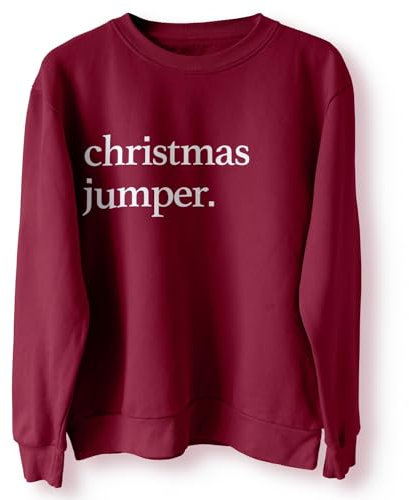 BlackMacaw Christmas Jumper Funny Christmas Sweatshirts Xmas Jumpers Ugly Jumpers_MAR_XL Maroon