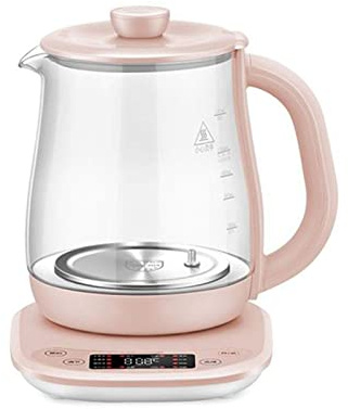 Glass Teapot, Electric Water Kettle, Multifunction Glass Teapot Egg Cooker Electric Tea Kettles Off with Smart Touch Panel & Smart Menu, Hot Iced Water, Juice
