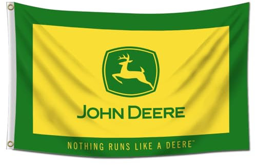 John Flag Deere Banner – Nothing Runs Like a Deere 90 x 150 cm mit 2 Messingösen für den Außenbereich, Männerhöhle/Garage