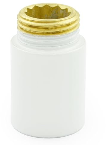 Hot Flow | 30mm Rigid Radiator Valve Extensions 1/2 inch BSP – White