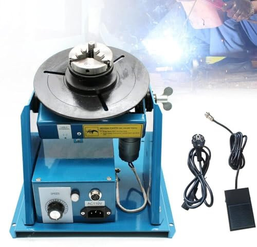 Schweißdrehtisch 10 W Schweißpositionierer 1-10 U/min Manipulator 10 kg(Horizontal)/5 kg(vertikal) Drehtisch 0–90° Neigungswinkel BY-10 Schweißer Positionierer für zum Schneiden, Schleifen, Montieren
