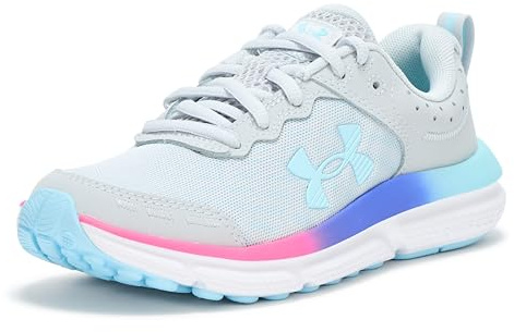 Under Armour Scarpe da corsa Assert 10 da ragazza, (014) Halo Grigio/Ruscello/Flusso, 7 Big Kid