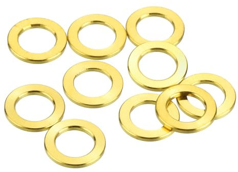 QUARKZMAN 10Stk M6 Titan Flache Unterlegscheibe Metrische Flache Unterlegscheibe für Schraube Bolzen Mutter Motor Wartung Gold