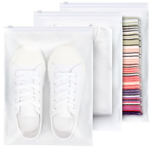Aililong 30 Stück Zip Beutel Groß - Wiederverwendbar & Wasserdichter Beutel, 40x30cm Zipper Beutel Reisetasche, Plastikbeutel Aufbewahrungsbeutel für Kleidung Unterwäsche Handtuch Schuhe Kosmetik