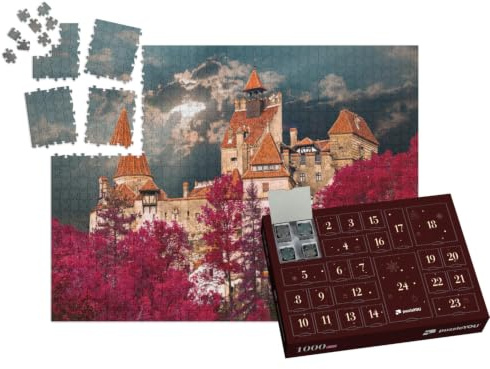 puzzleYOU: Puzzle-Adventskalender | „Schlosses des Grafen Dracula nahe der Stadt Bran“ – aus der Puzzle-Kollektion Rumänien
