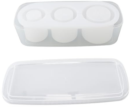 Large Ice Cube Tray Silicone,Easy Release Ice Cube Mould with Lid for Freezer Ice Drink Whiskey Cocktail,3 Sizes (Clear)