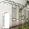 Gartenpavillon mit Rankhilfe für Kletterpflanzen, ideal für den Innen- und Außenbereich, Rasendekoration und Hochzeiten, wetterfest, Halbrose, Schwarz, Größe 2,4 x 2,4 m