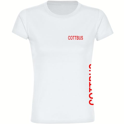 multifanshop Damen T-Shirt - Cottbus - Brust & Seite